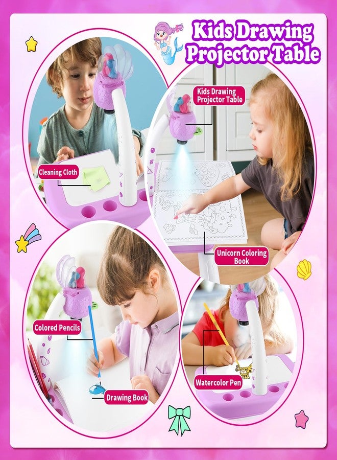 Hoarosall Drawing Projector for Kids, Drawing Board Pad, Color Pens, Pencils, Crayons, Scrapbook etc,Tracing Projector, Ideal Toy for 3+ Year Old Girls (Mermaid Kit) - Image 5